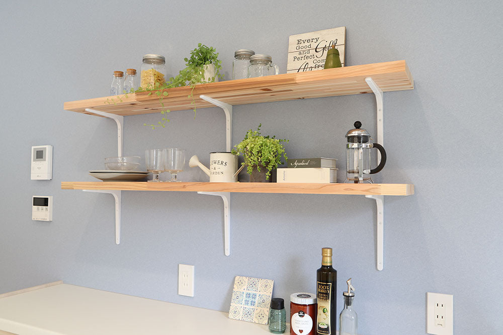 2 high-quality heavy-duty mounting brackets, load capacity: 70 kg (155 lbs), finish: Umbra, 301 mm (11.9"), BTK-300UM. Heavy-duty shelf brackets for shelves, dividers, shelves, corner joints, and much more, from Sugatsune / LAMP® (Japan)