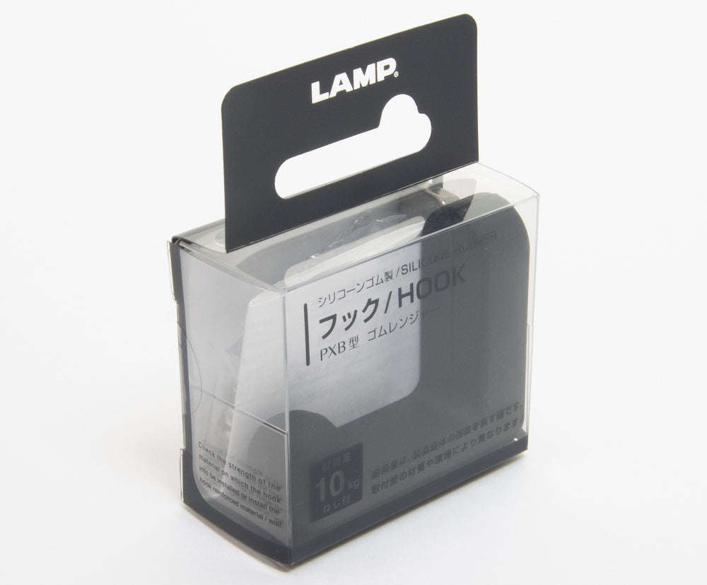 Hochwertiger Silikonhaken für Wandmontage, aus massivem rostfreiem Edelstahl, Tragkraft: 10 kg, Oberfläche: schwarz, PXB-GR05-111-BL. Gummihaken für Kindergarten, Schule, Krankenhaus und viel mehr, von Sugatsune / LAMP® (Japan)