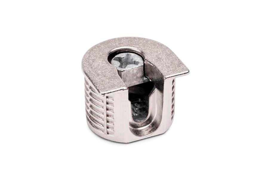 20 Stück stabile Exzenterverbindung ⌀20 mm mit Flansch und Krallenaußenmantel für Plattenstärke 19 mm (3/4″), aus Zamak, 8070907 für Möbelverbindung