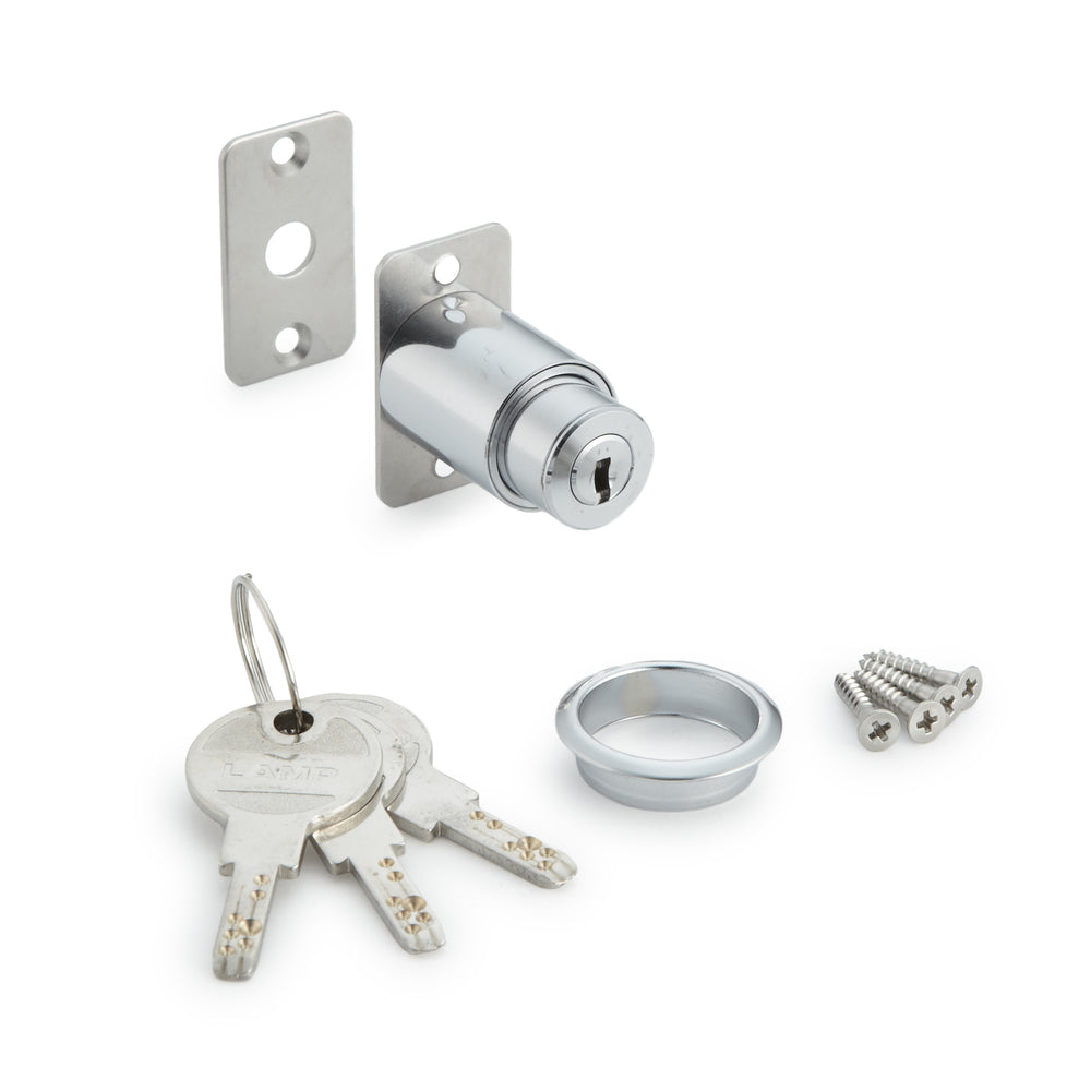 Push-button lock, keyed alike 2400M-20-D, by Sugatsune / LAMP (Japan)