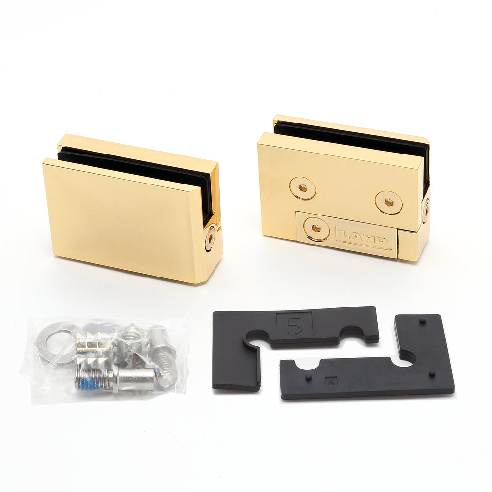 Charnière de porte vitrée encastrée GS-GH5-GP, par Sugatsune / LAMP (Japon)