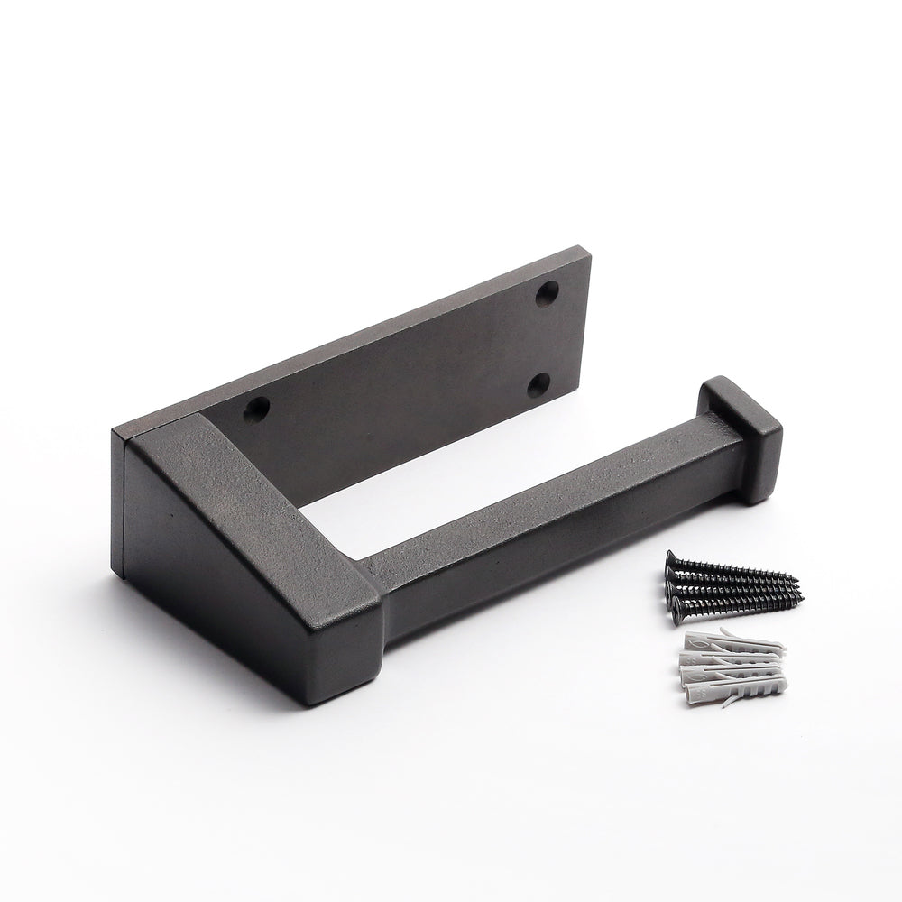 Toilet paper holder, Aged Cast series PXB-AC07-111-BL, by Sugatsune / LAMP (Japan)