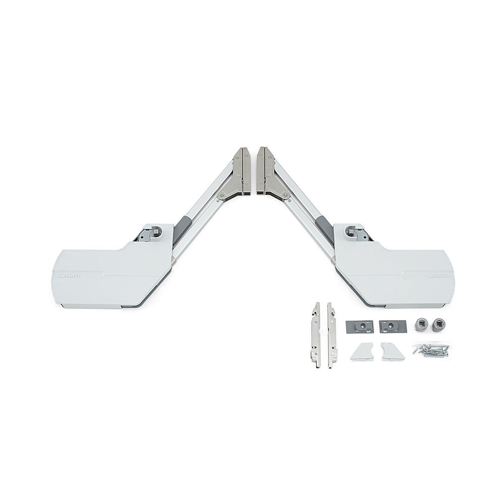 Raccord à volet relevable, à ouverture vers le haut SLU-ELAN-M4, pour une hauteur avant de 390 à 450 mm, de Sugatsune / LAMP (Japon)