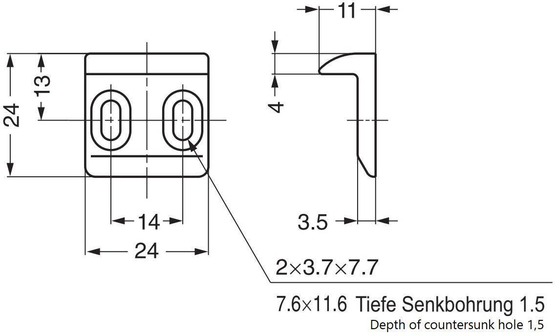 Versteckter Druckknopfriegel-Griff, Oberfläche: braun, AK-60BR und AK-C60BR für Yacht-Innenausbau, Wohnmobil-Ausbau, Caravan-Möbel, Camper