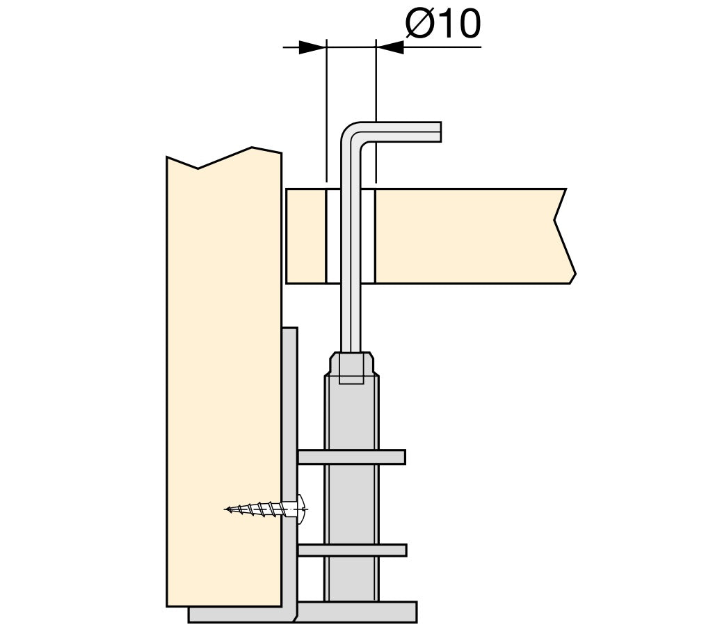 2 pieds réglables robustes avec support de montage, en acier, capacité de charge : 120 kg (265 lb), 3016805 pour armoires, meubles de cuisine, meubles industriels