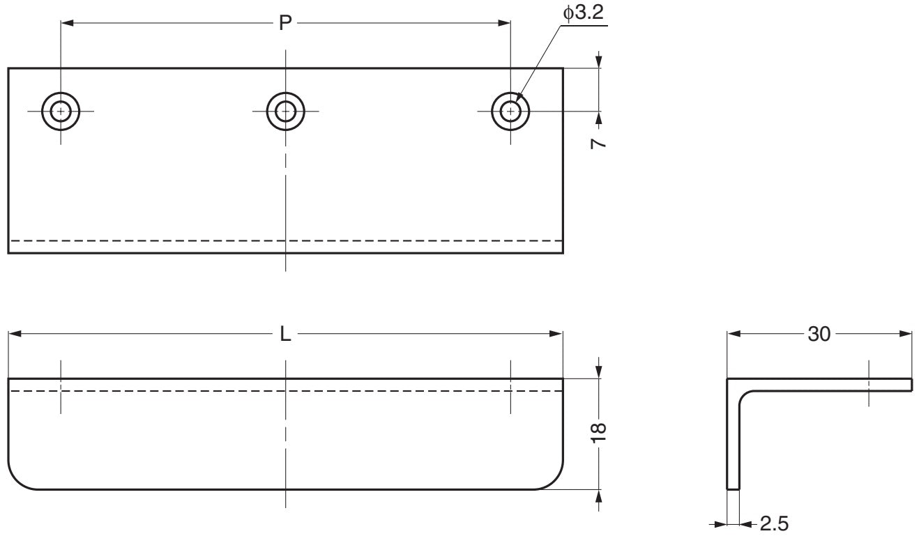 Hochwertiger Winkelgriff aus massivem und robustem Messing, vernickelt, satiniert matt, 90 mm (3,6″) ANGU-A402. Möbelgriff ANGU-A402 für Wohnzimmerschrank, Büromöbel, Schlafzimmermöbel, Küchenschrank, von Sugatsune / LAMP® (Japan)