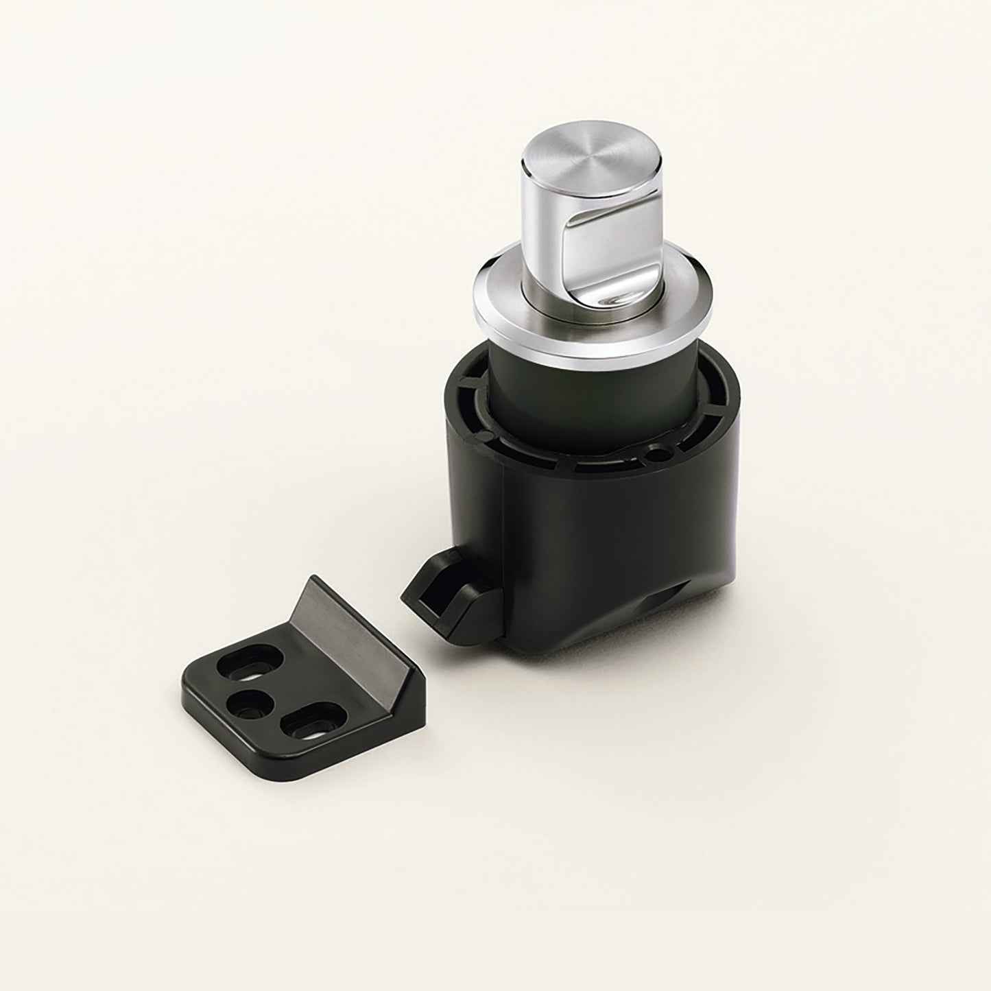 ZweiL® snap fastener with handle function, made of SUS316 stainless steel, ZL-2901. High-quality, solid and elegant snap fastener made of the finest V4A (SUS316) stainless steel for exclusive interior design, from ZweiL® / Sugatsune (Japan)