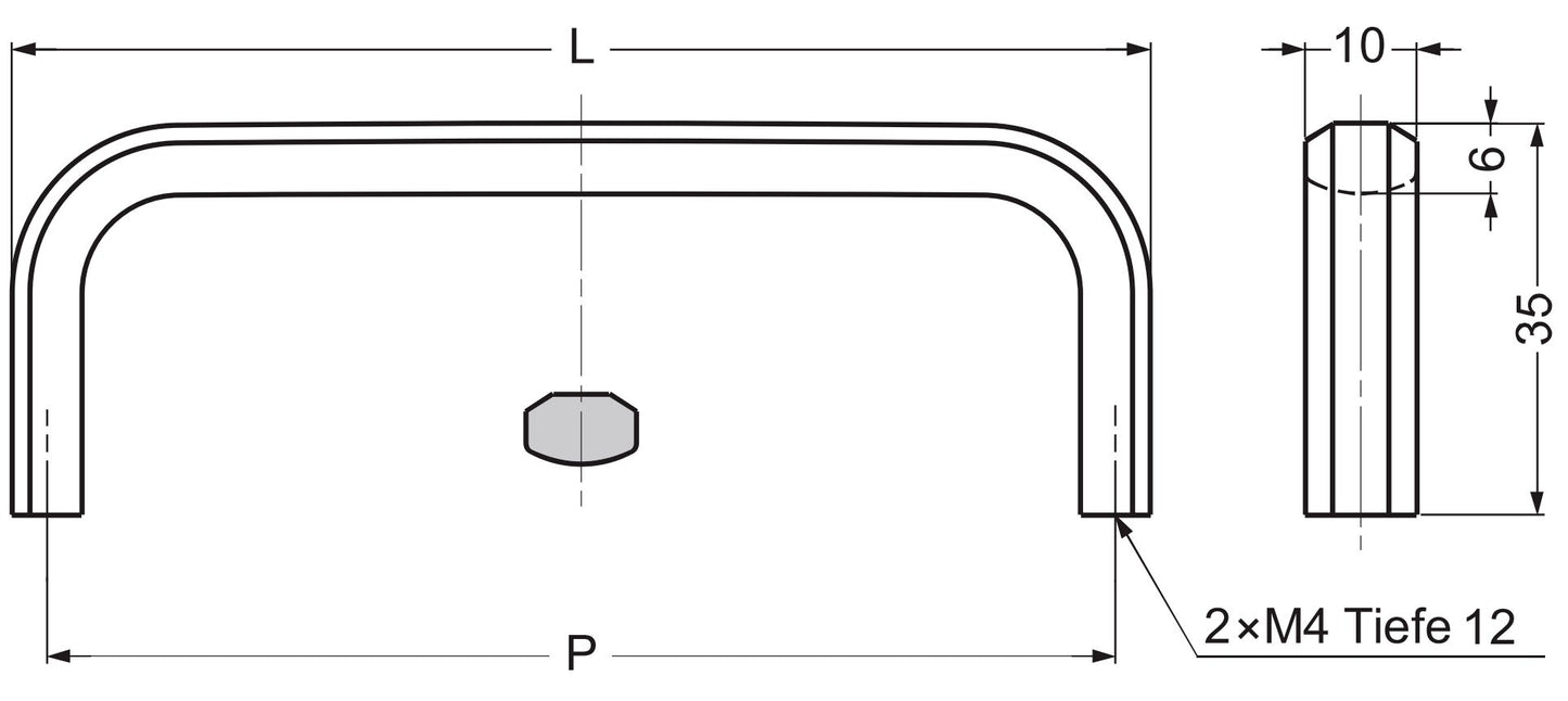 ZweiL® Edelstahl-Möbelgriff, 262 mm, ZL-2001-256. Möbelgriff aus feinstem Edelstahl V4A (SUS316) für exklusive Raumgestaltung und hochwertige Einrichtungen von Sugatsune / LAMP® (Japan)