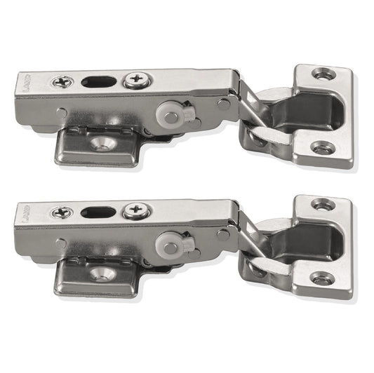 2 dampened furniture hinges with adjustable damper including mounting plates. Cup hinge, furniture hinge from LAMP® / Japan