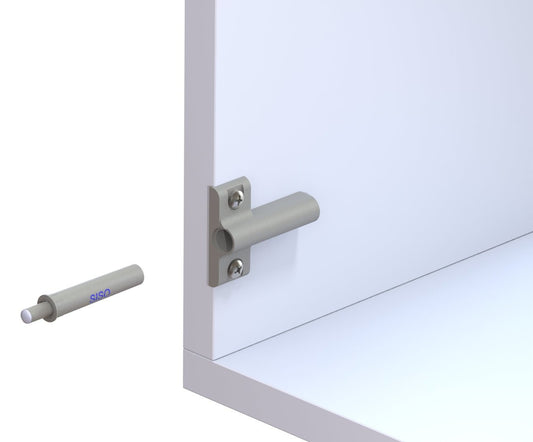 2 soft-close door dampers with cross mounting plate. For screw-on furniture - furniture dampers, soft-close, dampers, stop dampers for kitchen cabinets or cupboards for retrofitting.