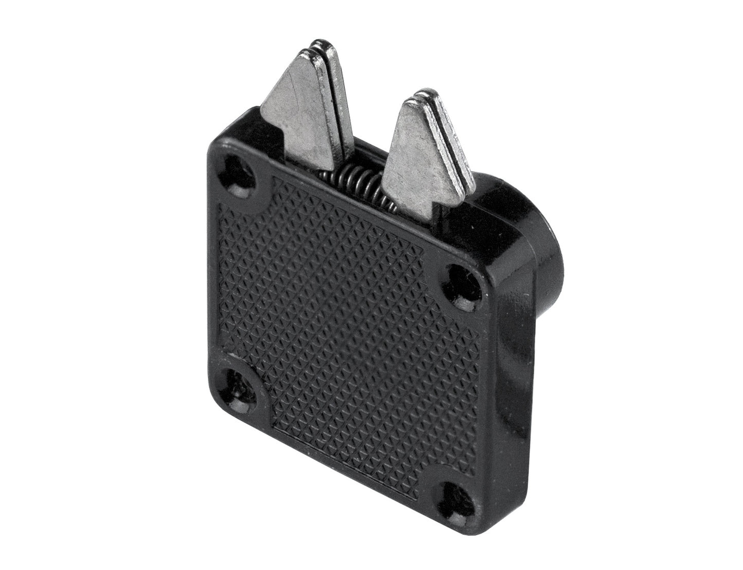 High-quality screw-on roller shutter lock, surface: black anodized, design: different locking, 14.01.456-0 for roller shutters, furniture sliding doors