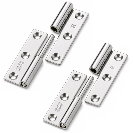 2 Stück hochwertiges Aushängescharnier, B-1004-3-R, Höhe: 50 mm, von TAKIGEN, Tragkraft: 7 kg (16 lbs), Ausführung: rechts. Produktbild
