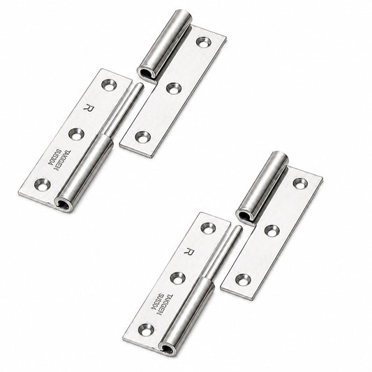 2 Stück hochwertiges Aushängescharnier, B-1004-1-R, Höhe: 75 mm, von TAKIGEN, Tragkraft: 15 kg (34 lbs), Ausführung: rechts. Produktbild

