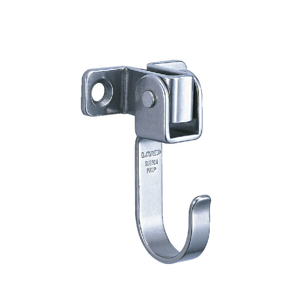 Beweglicher Edelstahlhaken, aus rostfreiem Edelstahl, Oberfläche: glänzend poliert, 62 mm (2,5″), UC-055. Schaukelhaken für Wand, Decke, Badezimmer, Außenbereich, Schwimmbad und viel mehr, von Sugatsune / LAMP® (Japan)