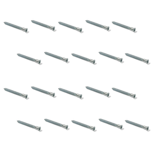 20 pièces Confirmat, connecteur monobloc à tête fraisée pour perçage ⌀3,5 mm, six pans creux SW3 mm, en acier robuste, surface galvanisée, 50 mm (2″), 7011905. Vis pour meubles, pour armoires, meubles, étagères, caissons et bien plus encore, par EMUCA.