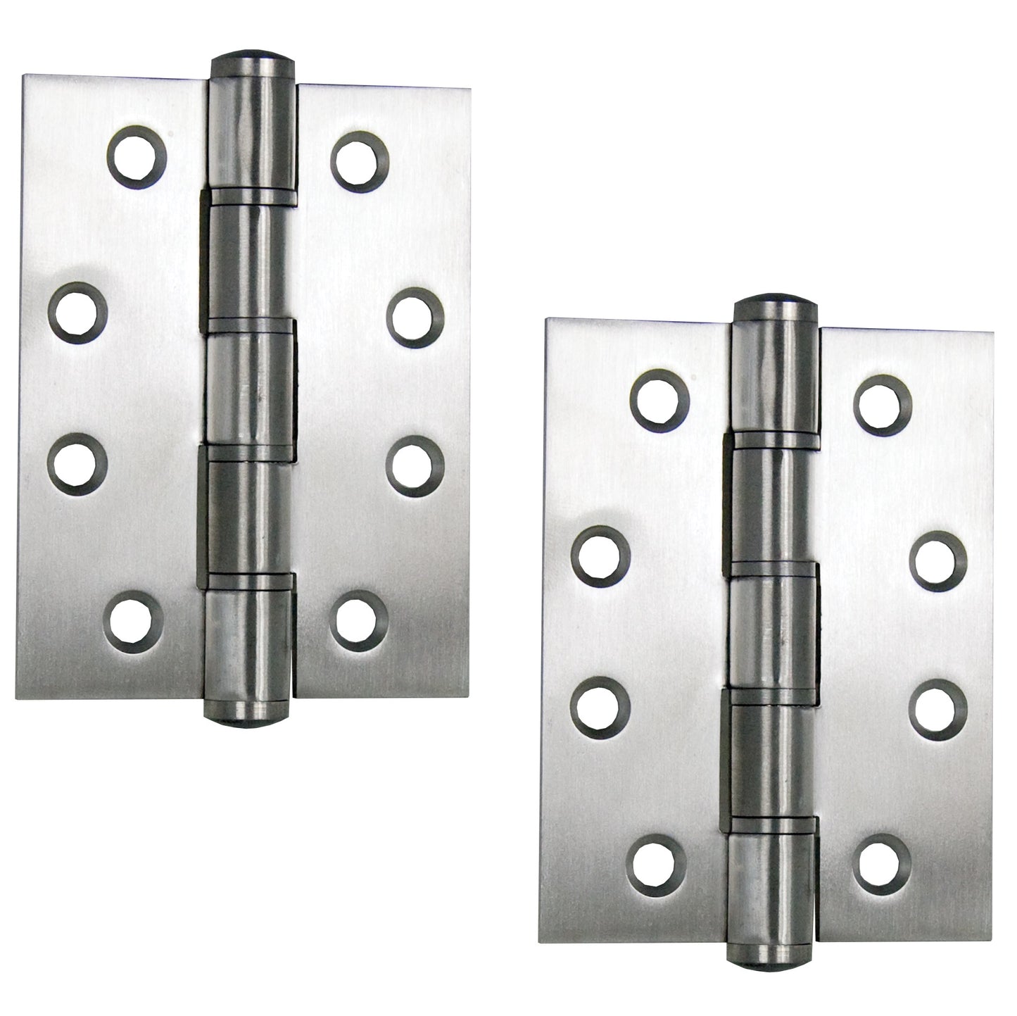 2 charnières de porte en acier inoxydable UMAXO® de haute qualité 102 mm, forme carrée, vis comprises. Charnière de porte pour portes lourdes. Charnière en acier inoxydable SUS304 (V2A), épaisseur du matériau 3 mm
