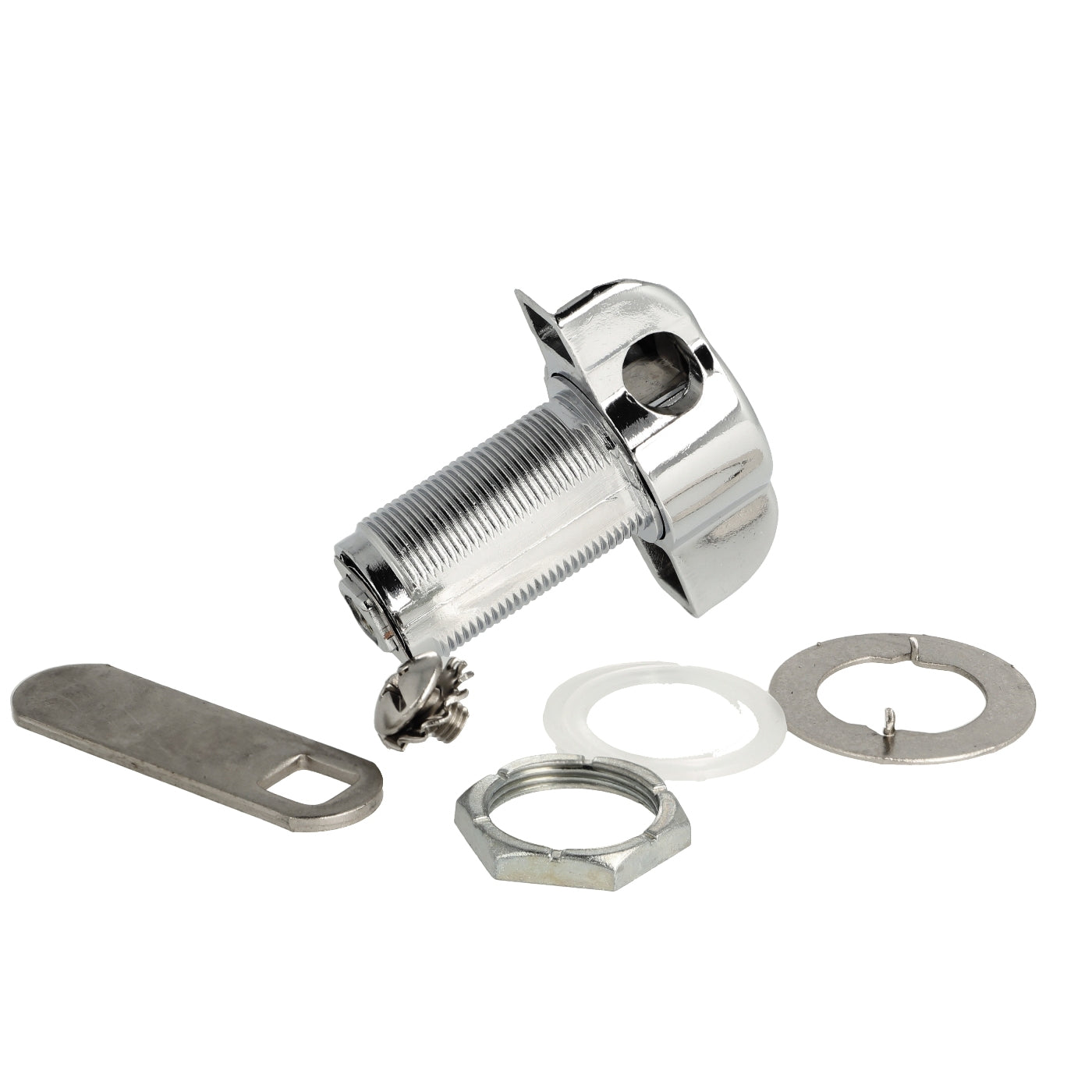 Fermeture à tourniquet pour cadenas avec fonction poignée, 32 mm (1,3″), version gauche, 14.04.589-7. Serrure à pêne tournant pour cadenas avec fonction poignée pour casiers, armoires métalliques, casiers à casiers et bien plus encore, de SISO Danemark