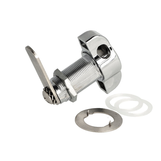 Fermeture à tourniquet pour cadenas avec fonction poignée, 32 mm (1,3″), version gauche, 14.04.589-7. Serrure à pêne tournant pour cadenas avec fonction poignée pour casiers, armoires métalliques, casiers à casiers et bien plus encore, de SISO Danemark