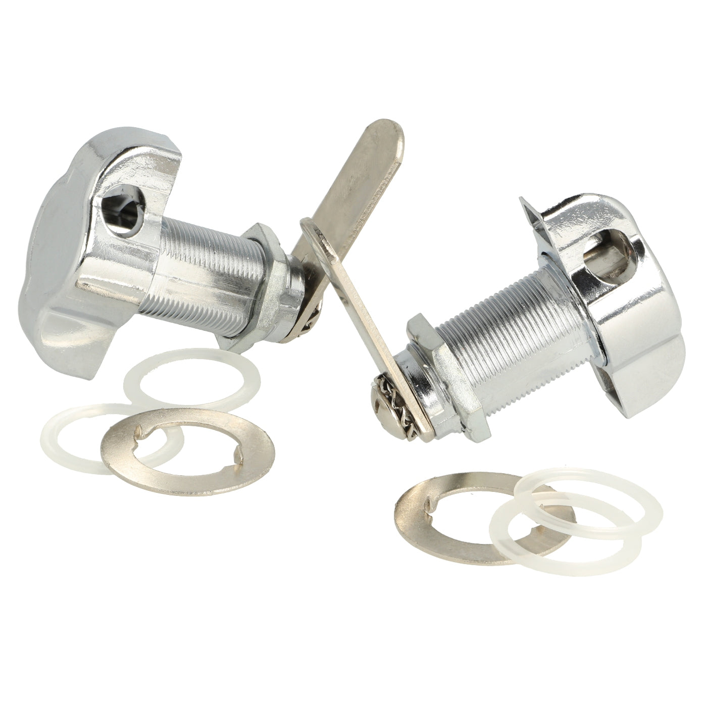 Serrure à pêne tournant pour cadenas avec fonction poignée, 32 mm (1,3″), version : droite, 14.04.589-0. Serrure à pêne tournant pour cadenas avec fonction poignée pour casiers, armoires en tôle, armoires à casiers et bien plus encore, de SISO Danemark