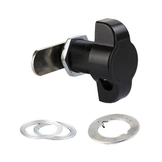 Serrure à pêne tournant pour cadenas, avec fonction poignée, surface : noire, 25 mm (1″), modèle : droit, 14.04.587-9. Serrure à pêne tournant pour cadenas, pour casiers, armoires métalliques, casiers et bien plus encore, de SISO Danemark
