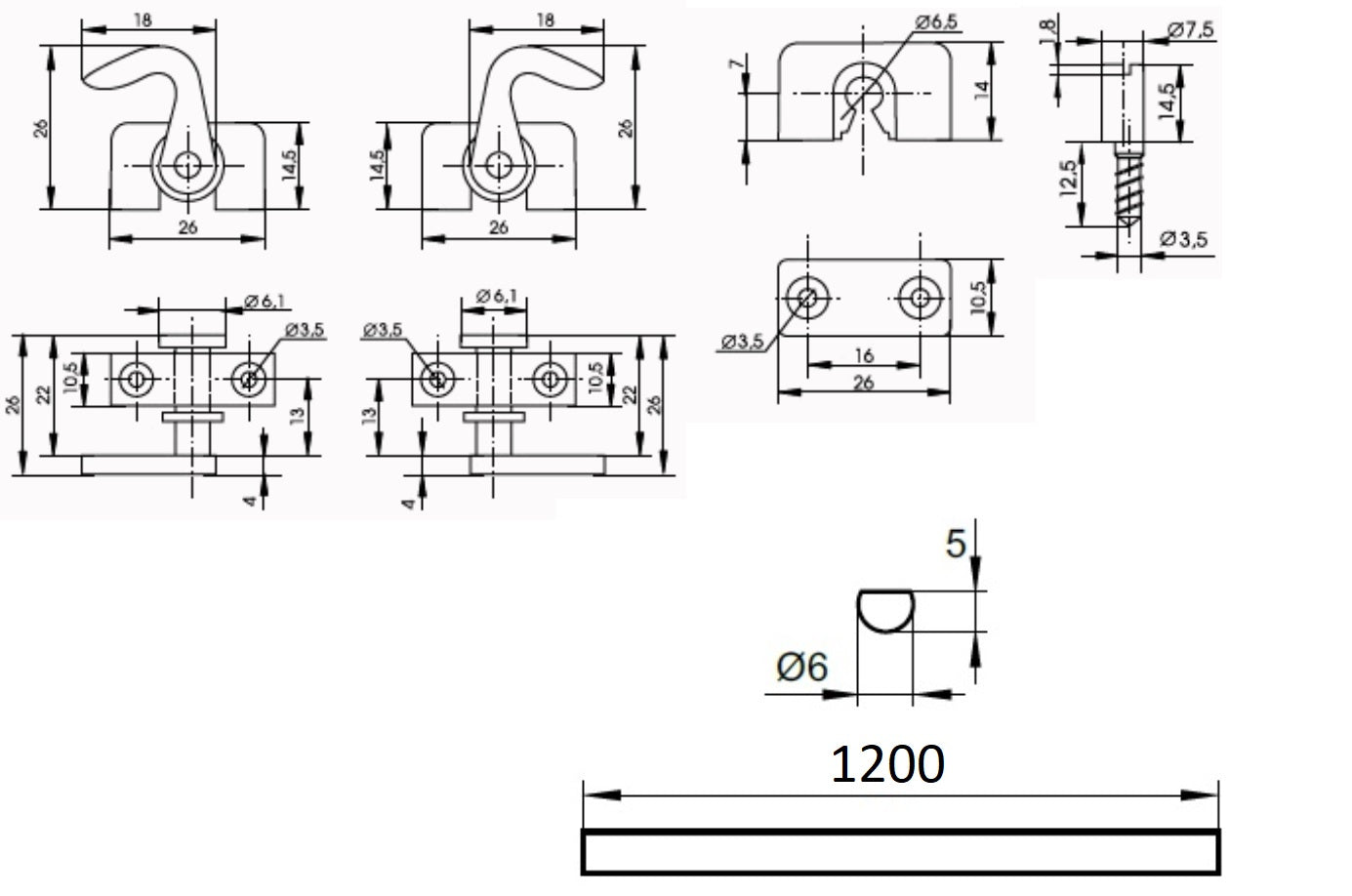 Espagnolette lock including two 1200 mm espagnolette bars, keyed alike, right-hand closing, nickel-plated finish, 14.05.268+2x14.05.725. Espagnolette lock for furniture, cabinets, wardrobes, and much more, set for one cabinet door, from SISO Denmark