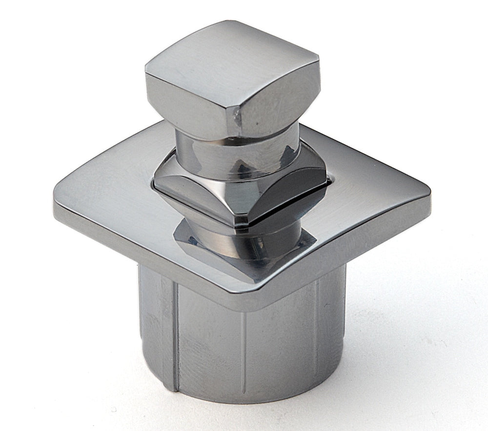 Hochwertiger Druckknopf-Verschluss mit Grifffunktion, aus Messing, Oberfläche: verchromt, Ausführung: quadratisch, TLP-S-BB-CR und TLP-LBM(W). Massiver Druckknopf für Yacht und viel mehr, von Sugatsune / LAMP® (Japan)