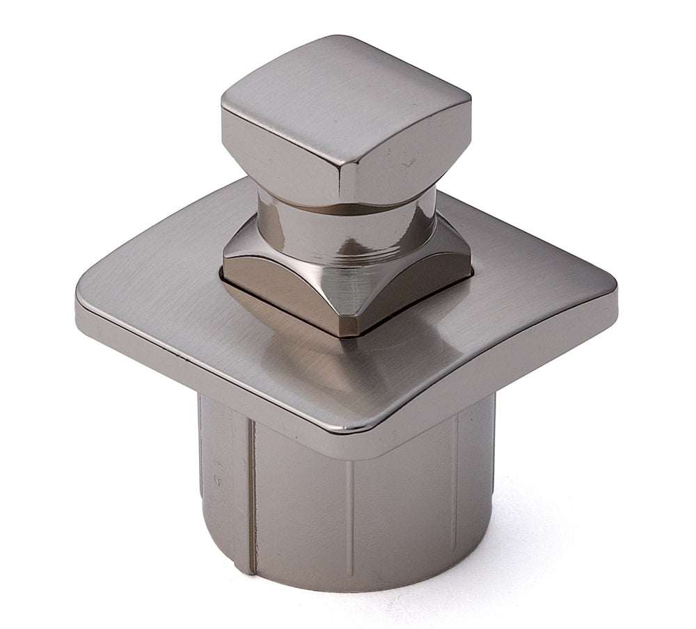 Bouton-pression de haute qualité avec fonction poignée, en laiton, surface : nickelée, satinée mate, design : carré, TLP-S-BB-WB et TLP-LBM(W). Bouton poussoir solide pour yachts et bien plus encore, de Sugatsune / LAMP® (Japon)