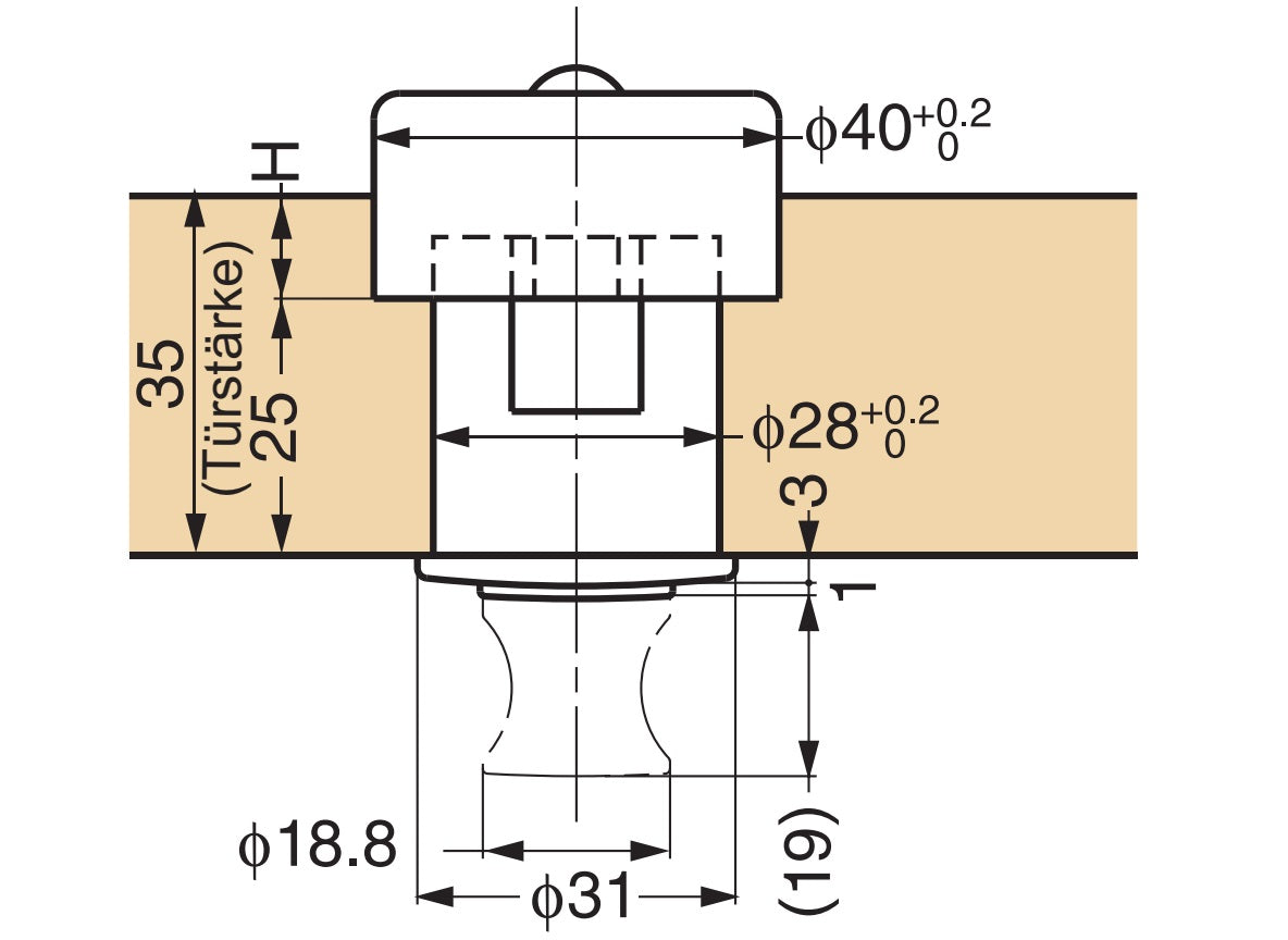Hochwertiger Druckknopfgriff aus Zinklegierung, Oberfläche: goldfarbig, glänzend poliert PK03GA. Hochwertiger massiver und eleganter Pushlock aus ZDC für Schublade, Wohnmobilmöbel, Boote, Privatflugzeuge und viel mehr, von Sugatsune / LAMP® (Japan)