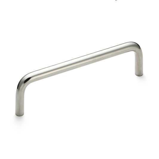 Stainless steel door handle V2A (SUS304), 200 mm (7.9") H-42-C-5. High-quality stainless steel door handle made of V2A (SUS304), glossy polished, for humid environments, ships, food processing, and medical applications from Sugatsune / LAMP® (Japan).