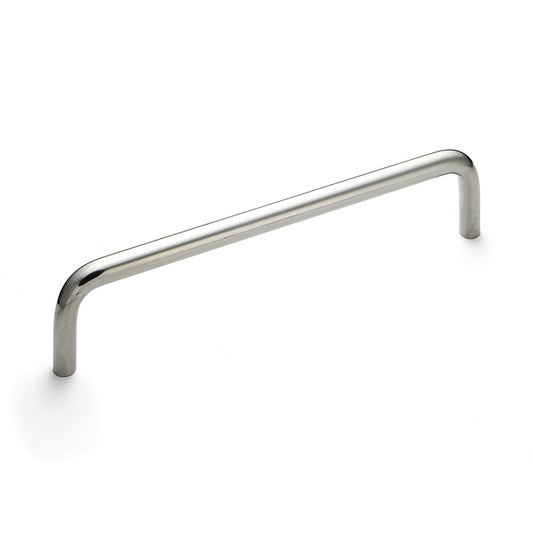 Stainless steel door handle V2A (SUS304), 250 mm (9.9") H-42-C-6. High-quality stainless steel door handle made of V2A (SUS304), glossy polished, for humid environments, ships, food processing, and medical applications from Sugatsune / LAMP® (Japan).