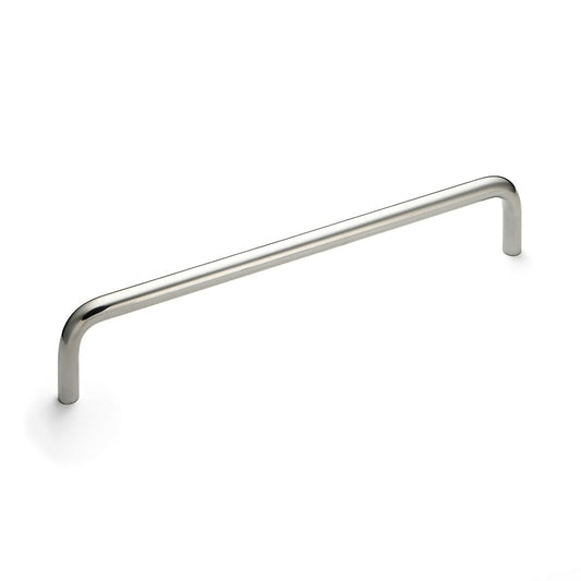 Stainless steel door handle V2A (SUS304), 300 mm (11.9") H-42-C-7. High-quality stainless steel door handle made of V2A (SUS304), glossy polished, for humid environments, ships, food processing, and medical applications from Sugatsune / LAMP® (Japan).