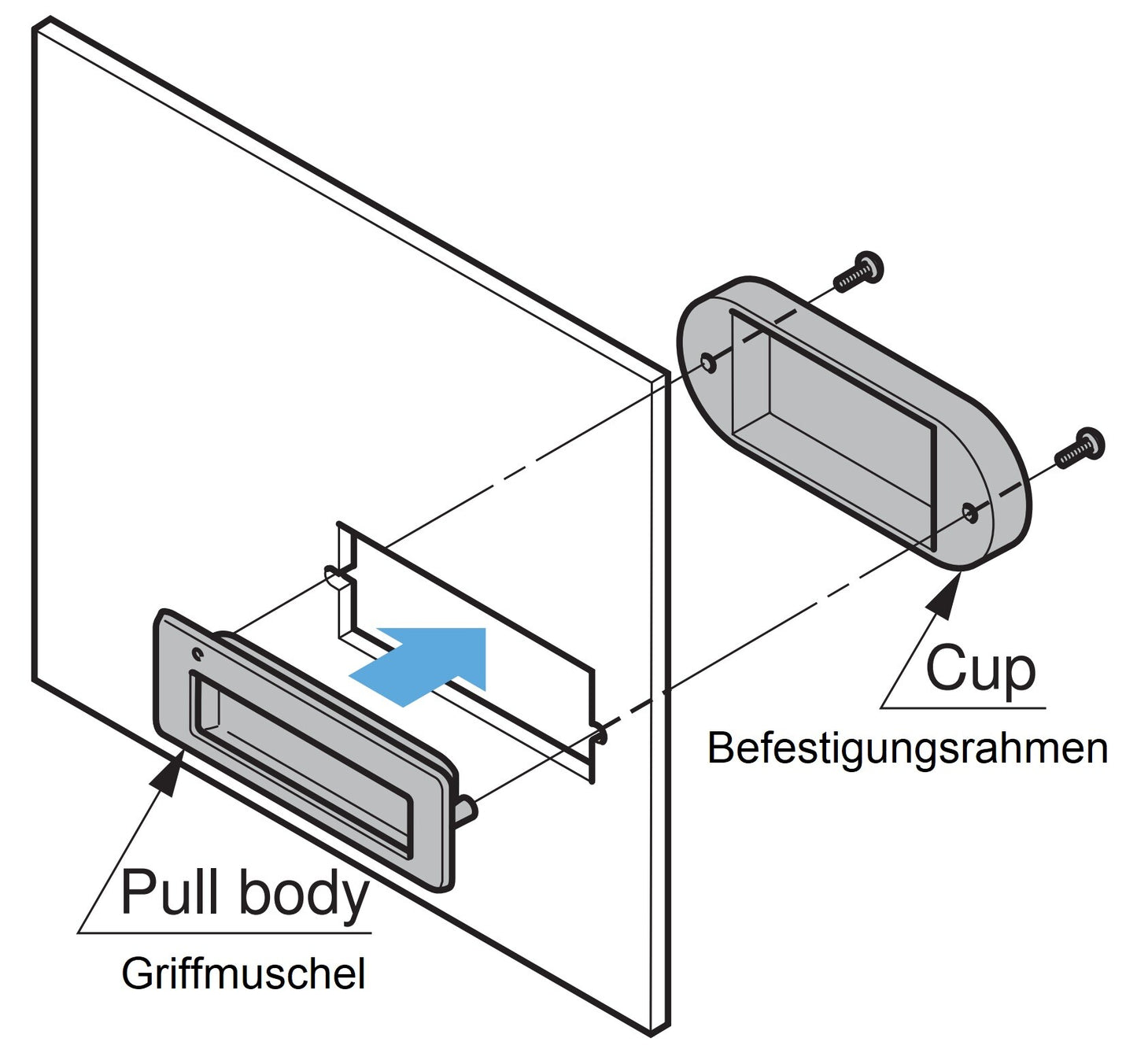 Edelstahlgriffmuschel V4A, 114 mm (4,5″) HH-K. Griffmuschel aus feinstem korrosionsfreiem Edelstahl V4A (SUS316) zur Montage auf Blech und Holz für Marine-Anwendungen, Außenbereich, feuchte, raue und hochkorrosive Umgebungen von Sugatsune / LAMP® (Japan)