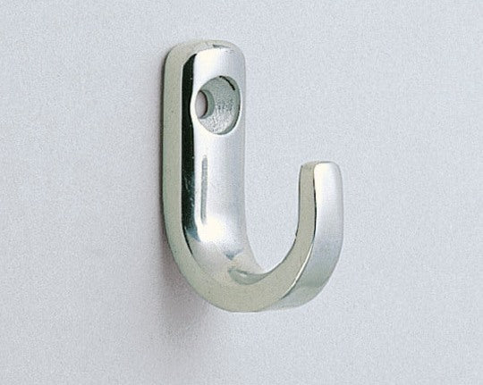 High-quality stainless steel hook, made of solid stainless steel, load capacity: 16 kg, 29 mm (1.2"), TA3S. Stainless steel wall hook for coat racks, bathrooms, outdoor areas, swimming pools, and much more, from Sugatsune / LAMP® (Japan)