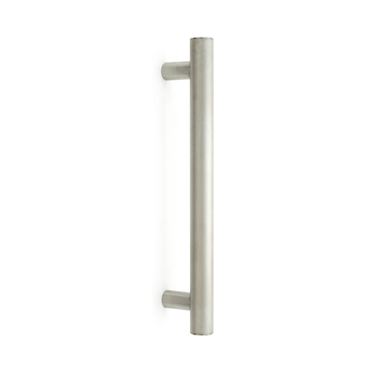 SUS304 stainless steel door handle, 400 mm (15.8") SSH-3240. Solid stainless steel door handle made of V2A stainless steel, satin finish, for interior doors, production machines, trains, buses, and special vehicles, from Sugatsune / LAMP® (Japan)