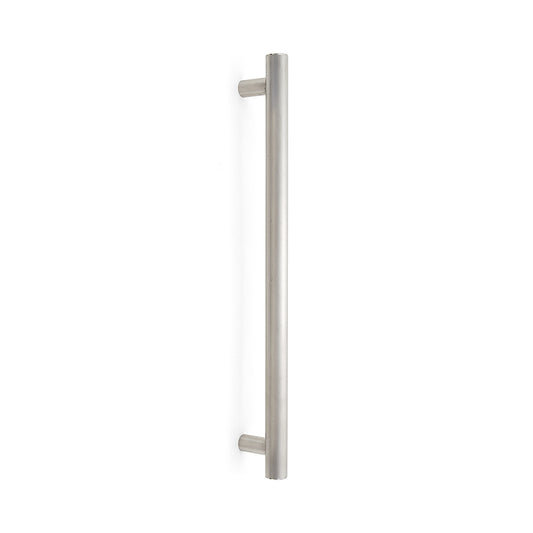 SUS304 stainless steel door handle, 600 mm (23.7") SSH-3260. Solid stainless steel door handle made of V2A stainless steel, satin finish, for interior doors, production machines, trains, buses, and special vehicles, from Sugatsune / LAMP® (Japan)