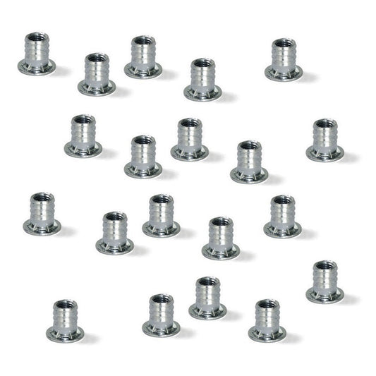 20 Stück hochwertige Einpressmutter mit Innengewinde M10, aus Stahl, Oberfläche: verzinkt, 22 mm (55/64″), 8035305 für Möbelverbindungen