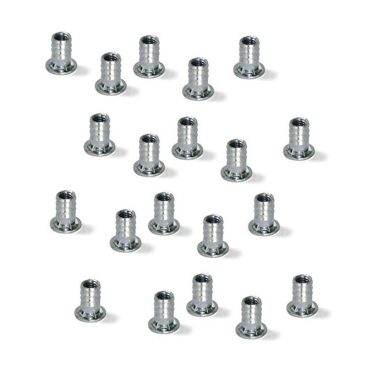 20 Stück hochwertige Einpressmutter mit Innengewinde M6, aus Stahl, Oberfläche: verzinkt, 13,6 mm (17/32″), 8066705 für Möbelverbindungen