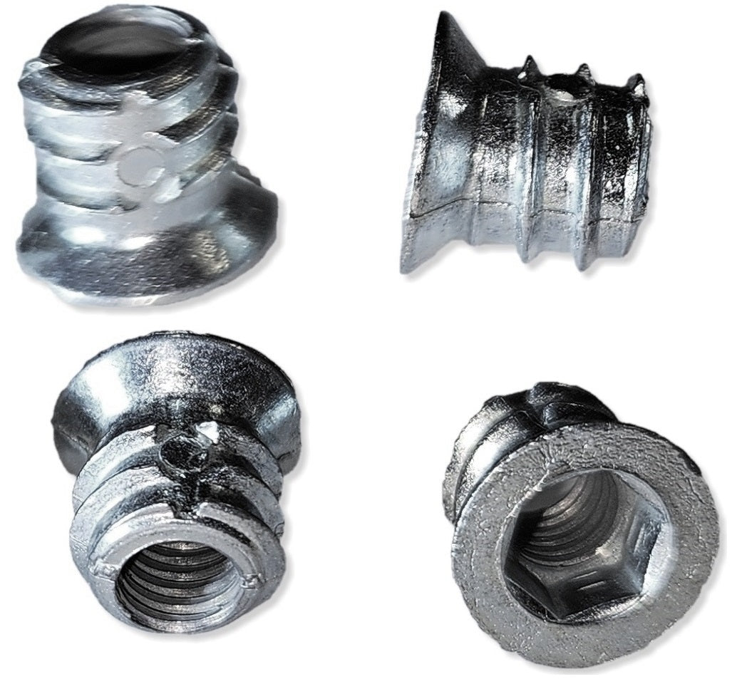 20 Stück hochwertige Einschraubmuffe mit M6 Innengewinde, Senkkopf mit Innensechskant und Abdeckrand, aus massivem Zinkdruckguss, 13 mm (0,6″), 8008001. Einschraubmutter für Möbel, Holzplatte, Spanplatte, Tisch und viel mehr, von EMUCA