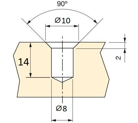 20 Stück hochwertige Einschraubmuffe mit M6 Innengewinde, Senkkopf mit Innensechskant und Abdeckrand, aus massivem Zinkdruckguss, 13 mm (0,6″), 8008001. Einschraubmutter für Möbel, Holzplatte, Spanplatte, Tisch und viel mehr, von EMUCA