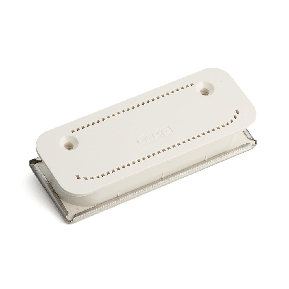 Unique V2A (SUS304) vented pull, ivory, 105 mm (4.2") UTA-105IV. Vented pull made of stainless steel V2A (SUS304), satin finish, for drawers, cabinets, humid environments, ships from Sugatsune / LAMP® (Japan)