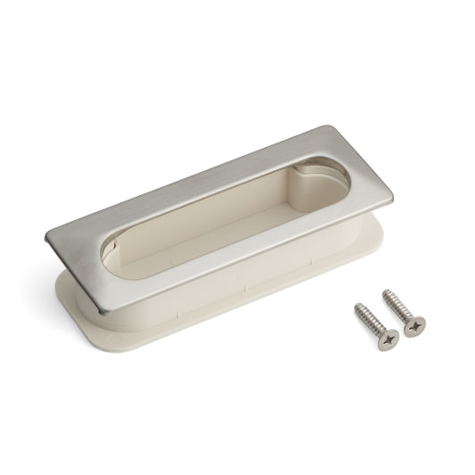 Coque de poignée de ventilation unique V2A (SUS304), ivoire, 105 mm (4,2″) UTA-105IV. Poignée de ventilation en acier inoxydable V2A (SUS304), finition satinée mate, pour tiroirs, armoires, environnements humides, expédiée par Sugatsune / LAMP® (Japon)