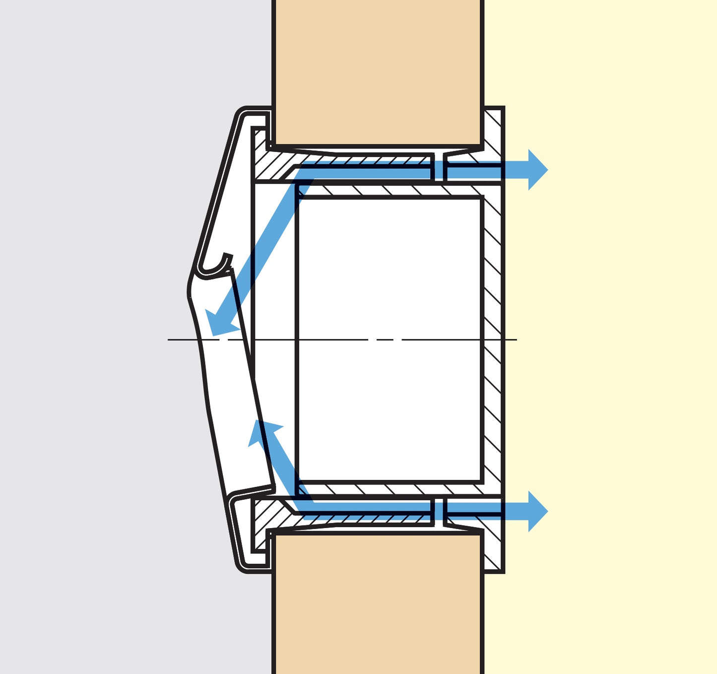Coque de poignée de ventilation unique V2A (SUS304), grise, 105 mm (4,2″) UTA-105GR. Poignée de ventilation en acier inoxydable V2A (SUS304), finition satinée mate, pour tiroirs, armoires, environnements humides, expédiée par Sugatsune / LAMP® (Japon)
