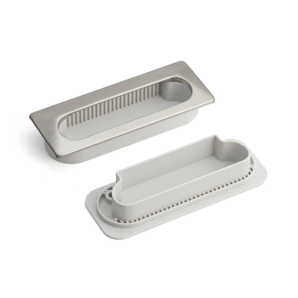 Coque de poignée de ventilation unique V2A (SUS304), grise, 105 mm (4,2″) UTA-105GR. Poignée de ventilation en acier inoxydable V2A (SUS304), finition satinée mate, pour tiroirs, armoires, environnements humides, expédiée par Sugatsune / LAMP® (Japon)