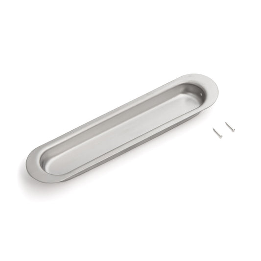 Coque de poignée ovale exclusive en acier inoxydable SUS304, 150 mm (6″) HN-150SH. Poignée ovale en acier inoxydable V2A, finition satinée mate, pour tiroirs, armoires, environnements humides, bateaux, yachts, caravanes par Sugatsune / LAMP® (Japon)