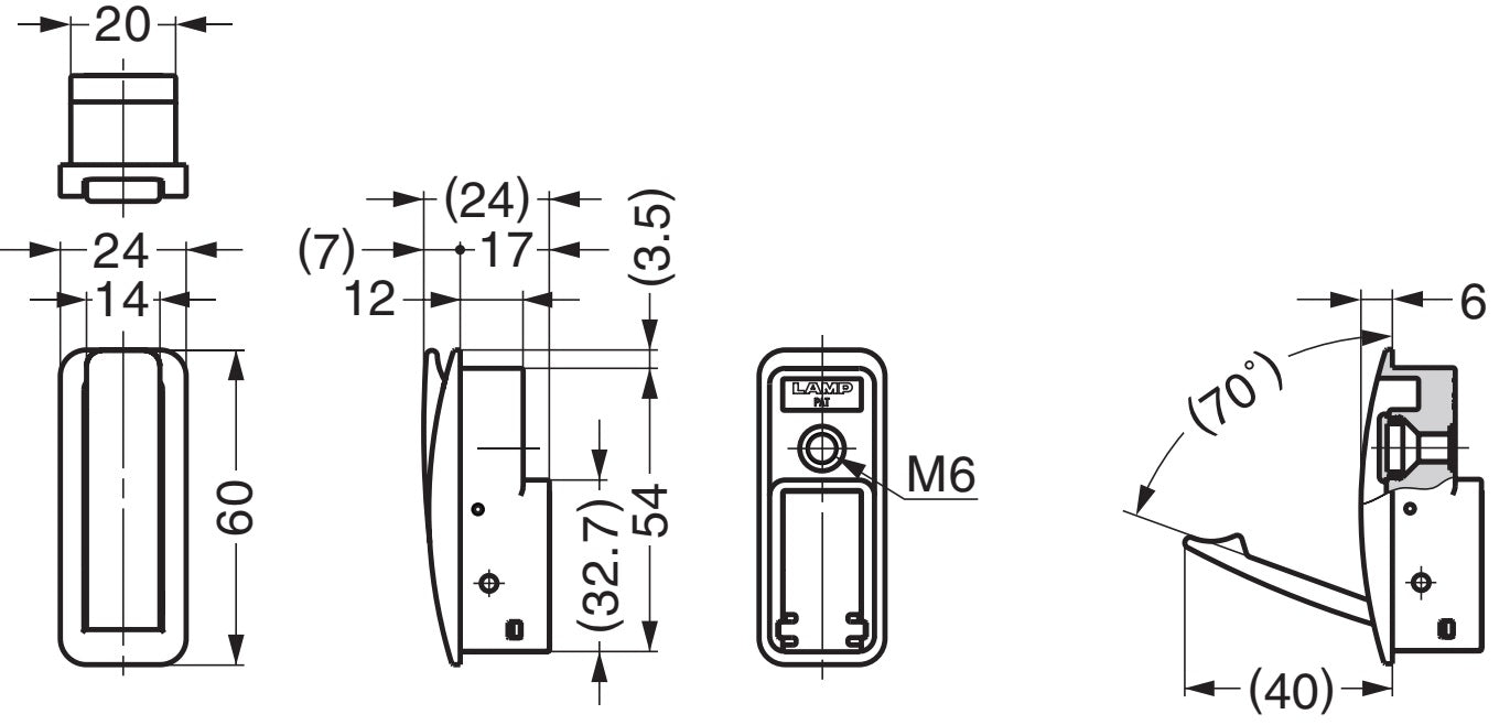 Hochwertiger Federklapphaken zum Einlassen, Oberfläche: Champagner, 60 mm (2,4″), Ausführung: mit Soft-Close Schließdämpfung, NF-60D-SL. Klapphaken mit Schließautomatik und Soft-Close für Caravan, Yacht und viel mehr, von Sugatsune / LAMP® (Japan)