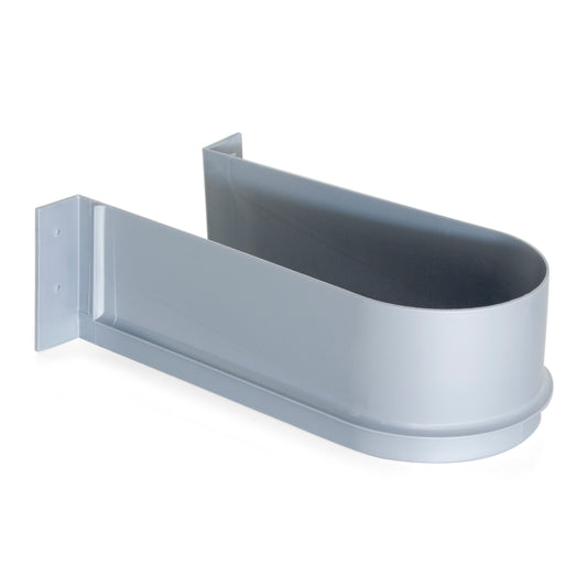 Curved siphon cutout, made of plastic, surface: grey, 3044421 for vanity unit, kitchen cabinet, bathroom cabinet, siphon, drain