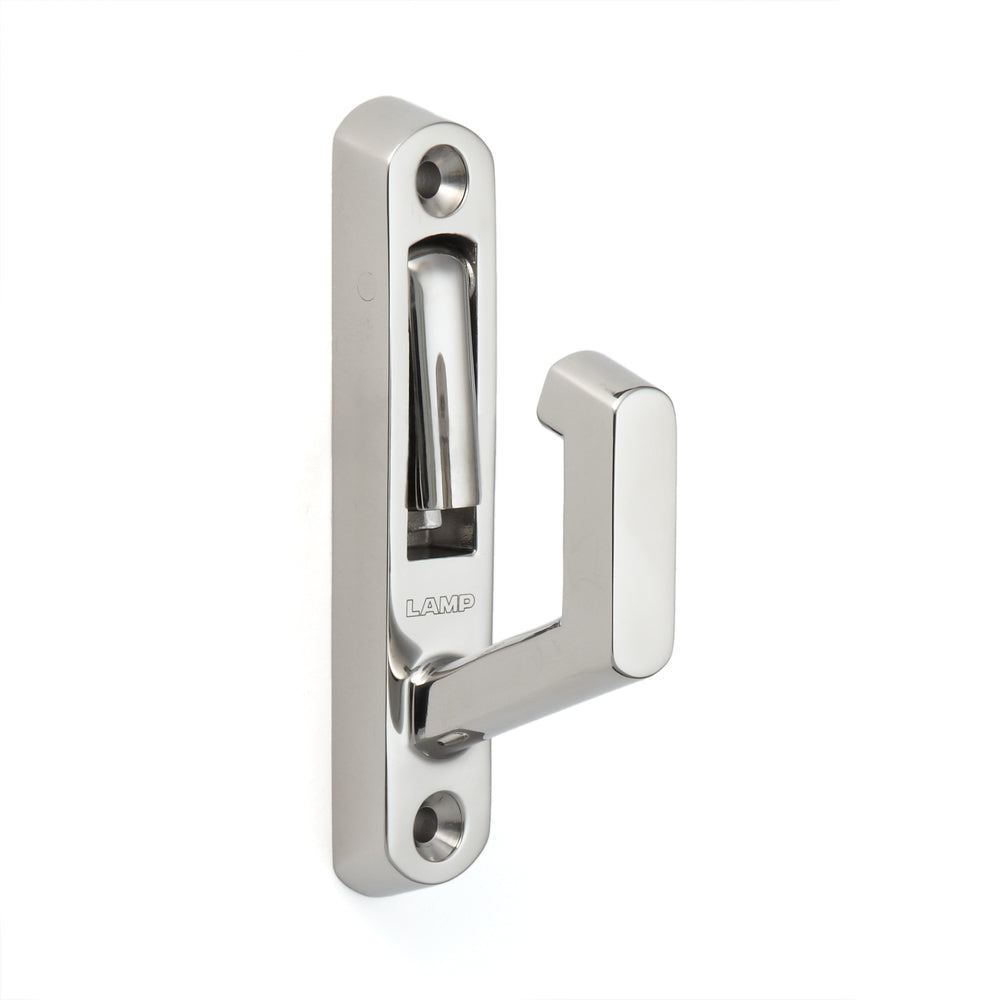Hochwertiger Haken mit Sicherungsklappe aus Edelstahl SUS316, EN-K120. Seilhaken mit Sicherheitssperre aus V4A für Schiffbau, Außenbereich, feuchte Umgebung, raue Umgebung und viel mehr, von Sugatsune / LAMP® (Japan)