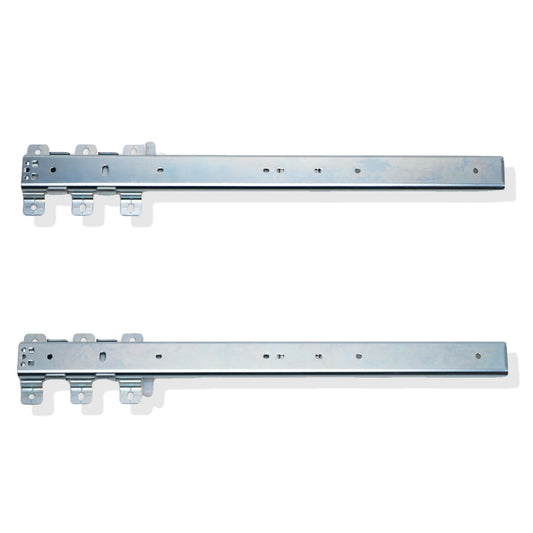 A pair of invisible under-cabinet slides, pull-out rails for the display case. Concealed drawer slides for high-end shopfitting (left and right) C203V from Sugatsune / LAMP® (Japan)