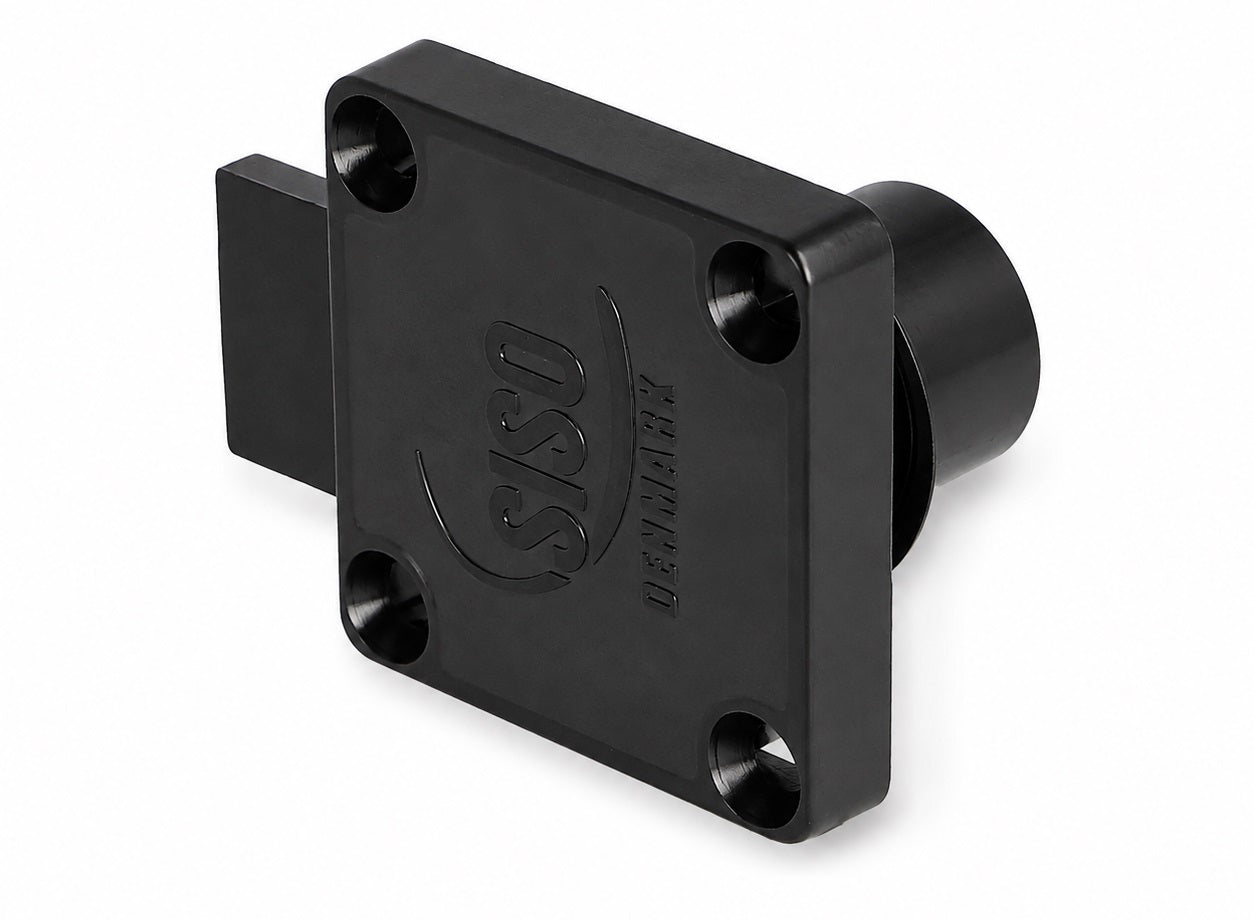 High-quality box lock, black, diameter: ⌀19 mm, left-closing, 14.01.062-5 for cabinet doors, furniture doors, office cabinets, filing cabinets