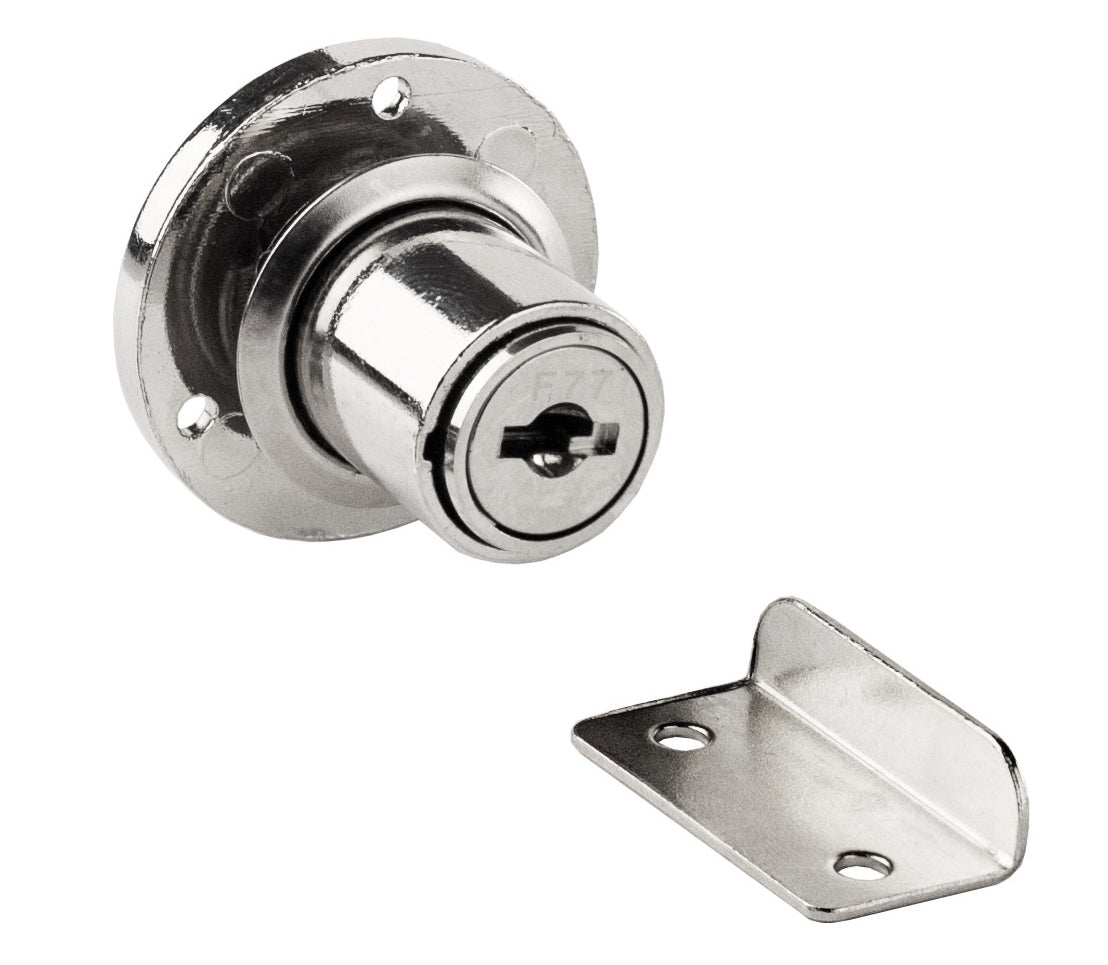 High-quality flap lock, made of Zamak, version: without master key system, 14.03.005-0 for flaps, sliding doors, cabinets
